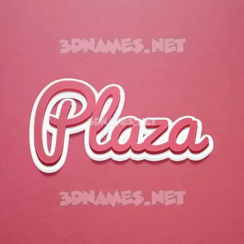 plaza in Red Scribble style - 3D name wallpaper plaza in Red Scribble style - 3D name wallpaper