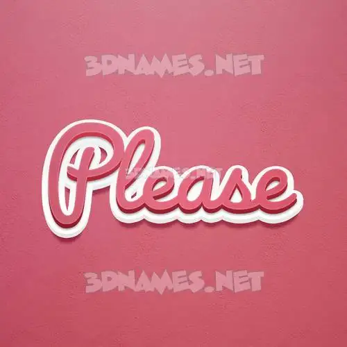 please in Red Scribble style - 3D name wallpaper please in Red Scribble style - 3D name wallpaper