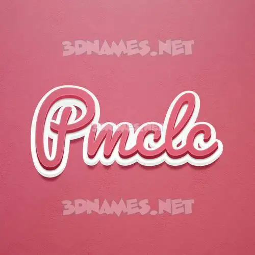 pmclc in Red Scribble style - 3D name wallpaper
