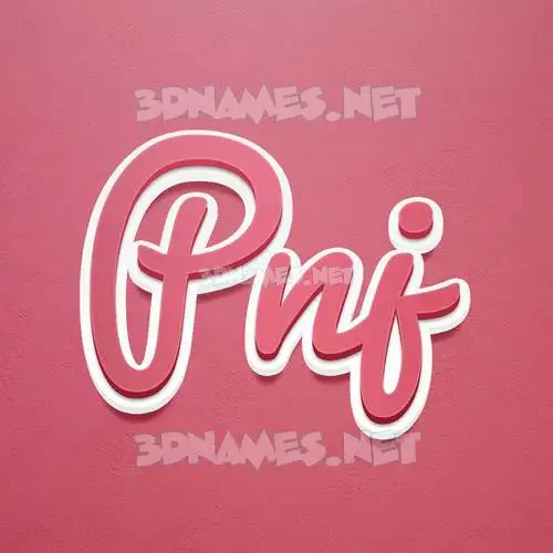 pnj in Red Scribble style - 3D name wallpaper pnj in Red Scribble style - 3D name wallpaper