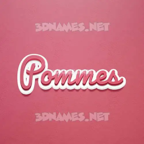 pommes in Red Scribble style - 3D name wallpaper pommes in Red Scribble style - 3D name wallpaper