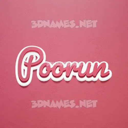 poorun in Red Scribble style - 3D name wallpaper poorun in Red Scribble style - 3D name wallpaper