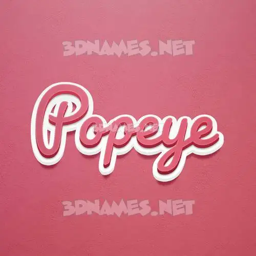 popeye in Red Scribble style - 3D name wallpaper popeye in Red Scribble style - 3D name wallpaper