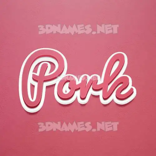 pork in Red Scribble style - 3D name wallpaper pork in Red Scribble style - 3D name wallpaper
