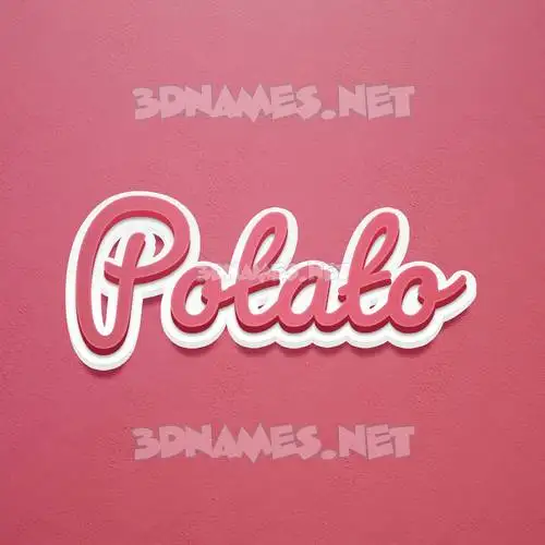 potato in Red Scribble style - 3D name wallpaper potato in Red Scribble style - 3D name wallpaper