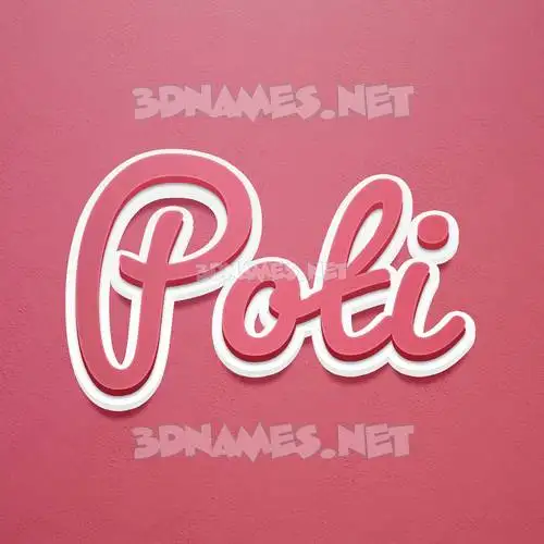poti in Red Scribble style - 3D name wallpaper poti in Red Scribble style - 3D name wallpaper