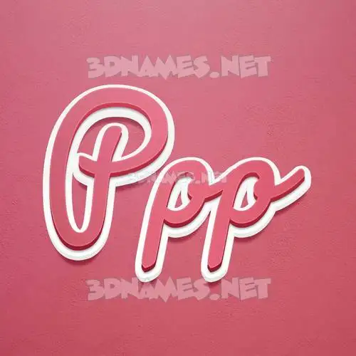 ppp in Red Scribble style - 3D name wallpaper