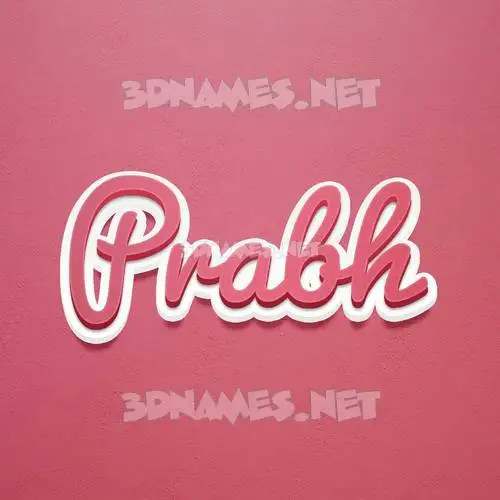 prabh in Red Scribble style - 3D name wallpaper