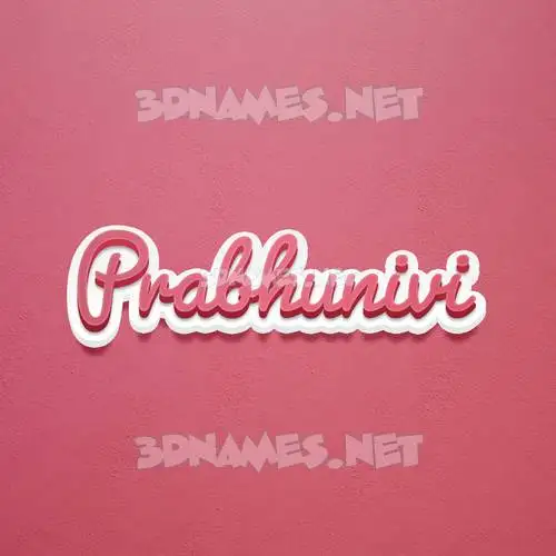 prabhunivi in Red Scribble style - 3D name wallpaper