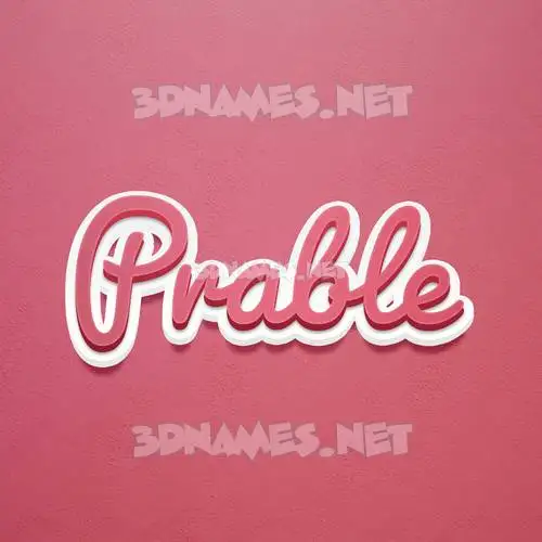 prable in Red Scribble style - 3D name wallpaper prable in Red Scribble style - 3D name wallpaper