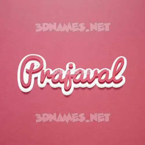 prajaval in Red Scribble style - 3D name wallpaper