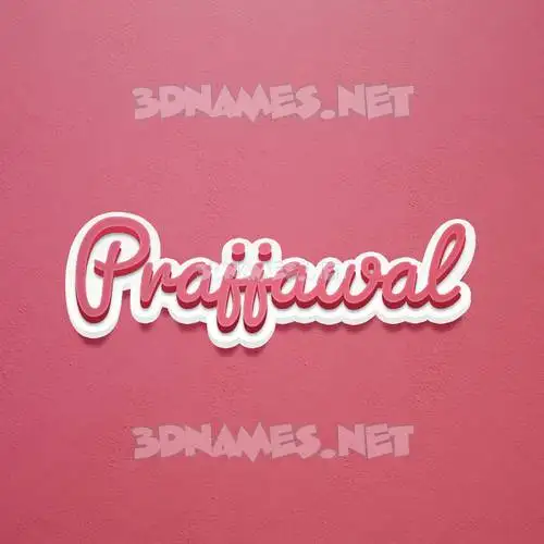 prajjawal in Red Scribble style - 3D name wallpaper