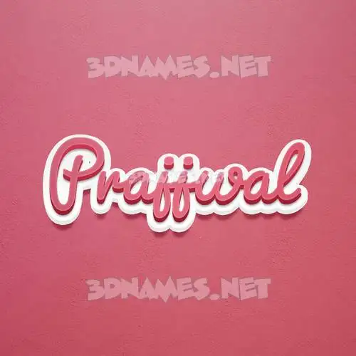 prajjwal in Red Scribble style - 3D name wallpaper