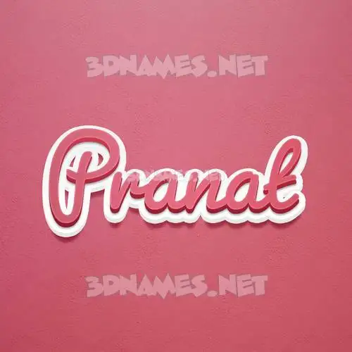 pranat in Red Scribble style - 3D name wallpaper