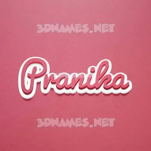 pranika in Red Scribble style - 3D name wallpaper