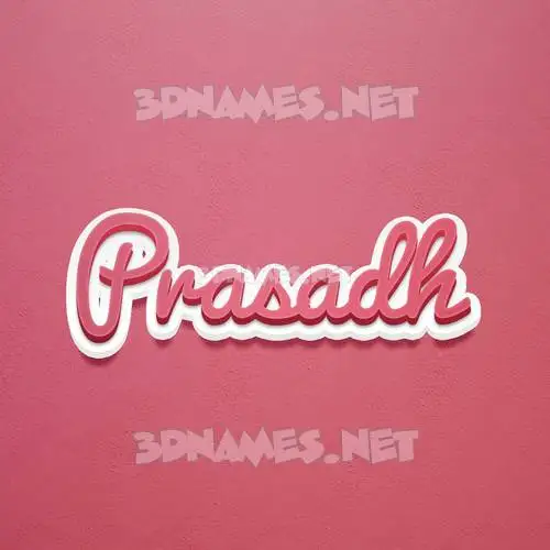 prasadh in Red Scribble style - 3D name wallpaper