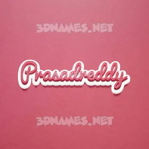 prasadreddy in Red Scribble style - 3D name wallpaper