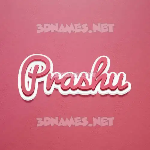 prashu in Red Scribble style - 3D name wallpaper