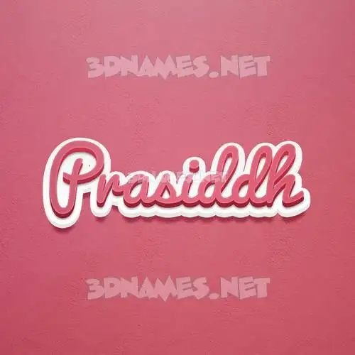prasiddh in Red Scribble style - 3D name wallpaper