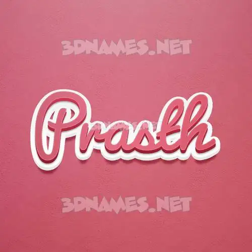 prasth in Red Scribble style - 3D name wallpaper
