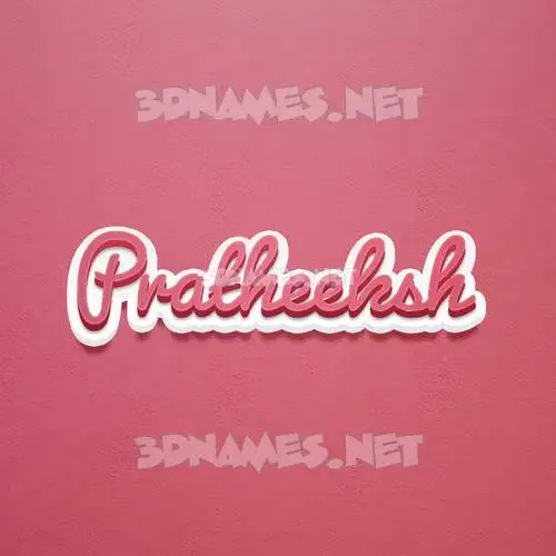 pratheeksh in Red Scribble style - 3D name wallpaper