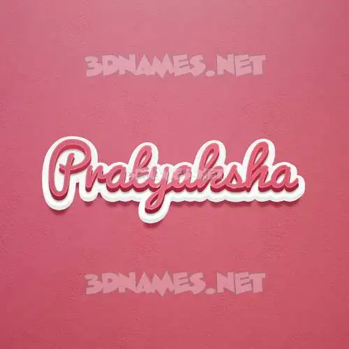 pratyaksha in Red Scribble style - 3D name wallpaper