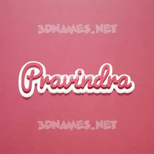 pravindra in Red Scribble style - 3D name wallpaper