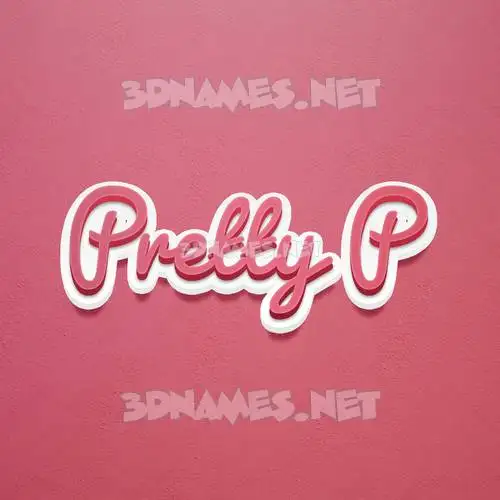 pretty p in Red Scribble style - 3D name wallpaper pretty p in Red Scribble style - 3D name wallpaper