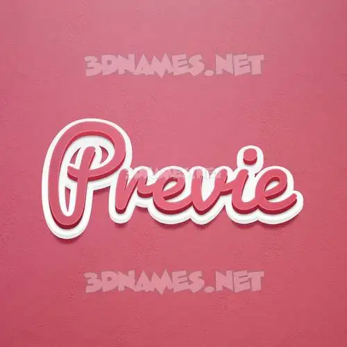 previe in Red Scribble style - 3D name wallpaper
