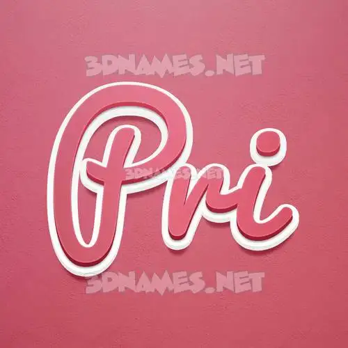 pri in Red Scribble style - 3D name wallpaper pri in Red Scribble style - 3D name wallpaper