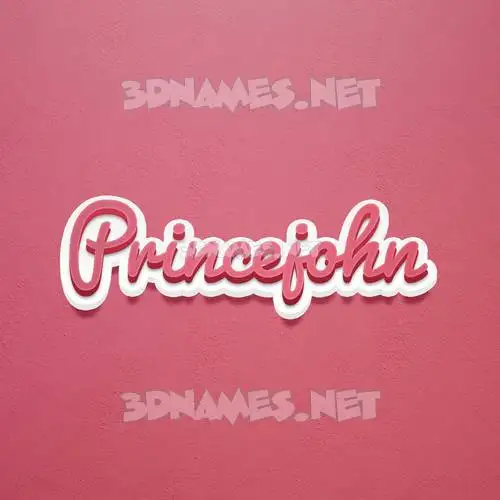 princejohn in Red Scribble style - 3D name wallpaper