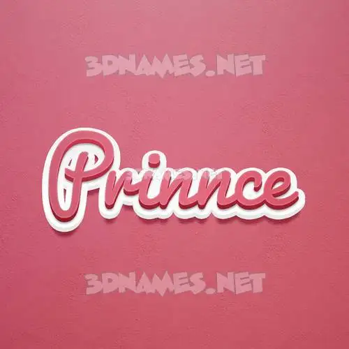 prinnce in Red Scribble style - 3D name wallpaper