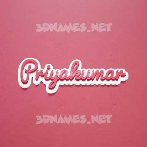 priyakumar in Red Scribble style - 3D name wallpaper