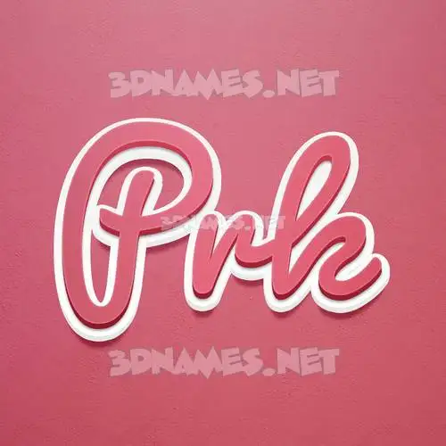 prk in Red Scribble style - 3D name wallpaper prk in Red Scribble style - 3D name wallpaper