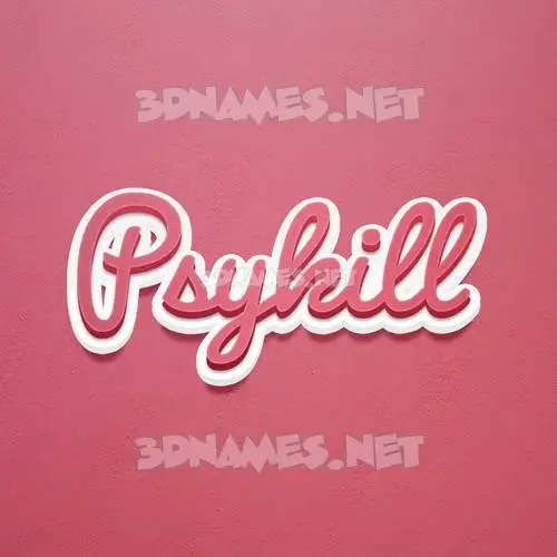 psykill in Red Scribble style - 3D name wallpaper psykill in Red Scribble style - 3D name wallpaper