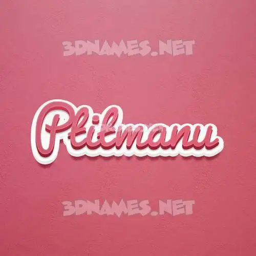 ptitmanu in Red Scribble style - 3D name wallpaper