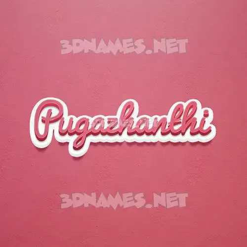 pugazhanthi in Red Scribble style - 3D name wallpaper