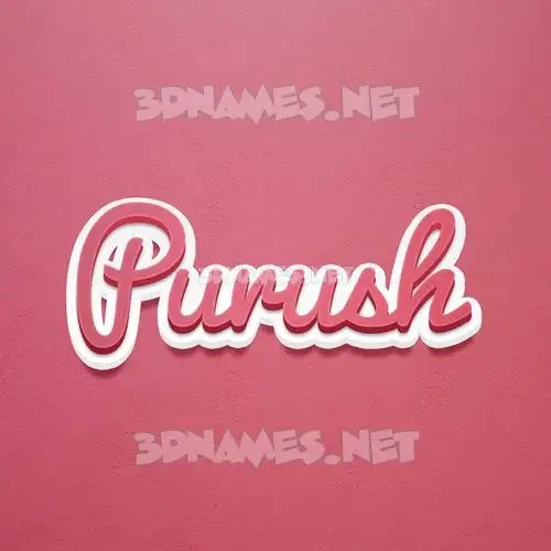 purush in Red Scribble style - 3D name wallpaper purush in Red Scribble style - 3D name wallpaper