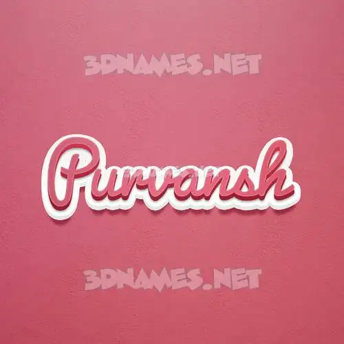 purvansh in Red Scribble style - 3D name wallpaper