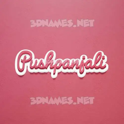 pushpanjali in Red Scribble style - 3D name wallpaper pushpanjali in Red Scribble style - 3D name wallpaper