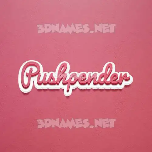 pushpender in Red Scribble style - 3D name wallpaper
