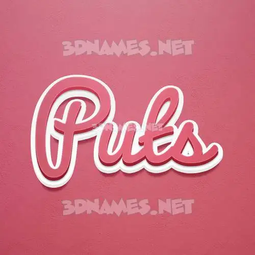 puts in Red Scribble style - 3D name wallpaper puts in Red Scribble style - 3D name wallpaper