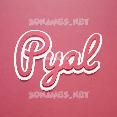 pyal in Red Scribble style - 3D name wallpaper