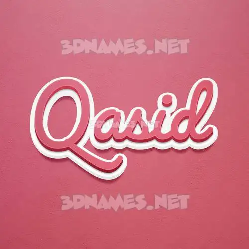 qasid in Red Scribble style - 3D name wallpaper qasid in Red Scribble style - 3D name wallpaper