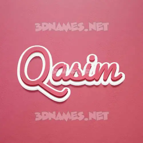 qasim in Red Scribble style - 3D name wallpaper qasim in Red Scribble style - 3D name wallpaper