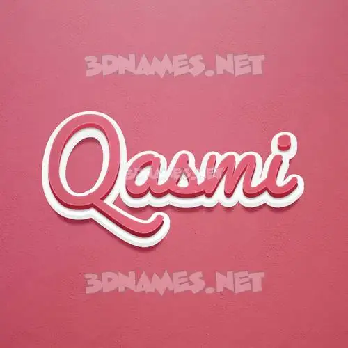 qasmi in Red Scribble style - 3D name wallpaper qasmi in Red Scribble style - 3D name wallpaper