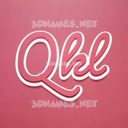 qkl in Red Scribble style - 3D name wallpaper qkl in Red Scribble style - 3D name wallpaper