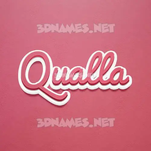 qualla in Red Scribble style - 3D name wallpaper qualla in Red Scribble style - 3D name wallpaper