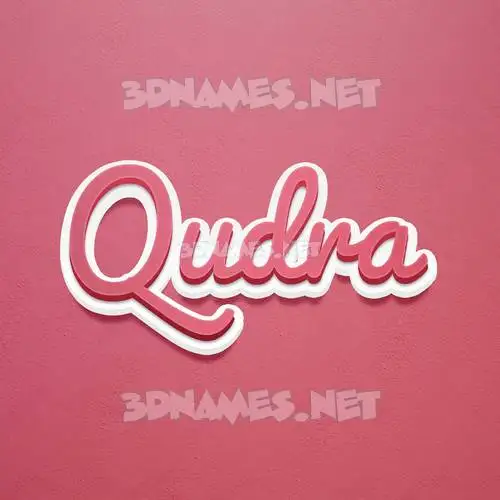 qudra in Red Scribble style - 3D name wallpaper qudra in Red Scribble style - 3D name wallpaper