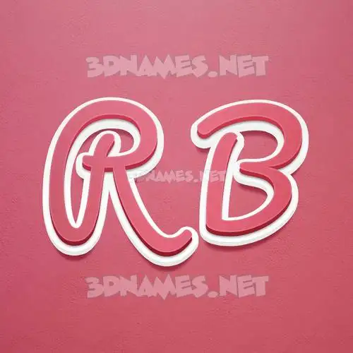 r b in Red Scribble style - 3D name wallpaper r b in Red Scribble style - 3D name wallpaper